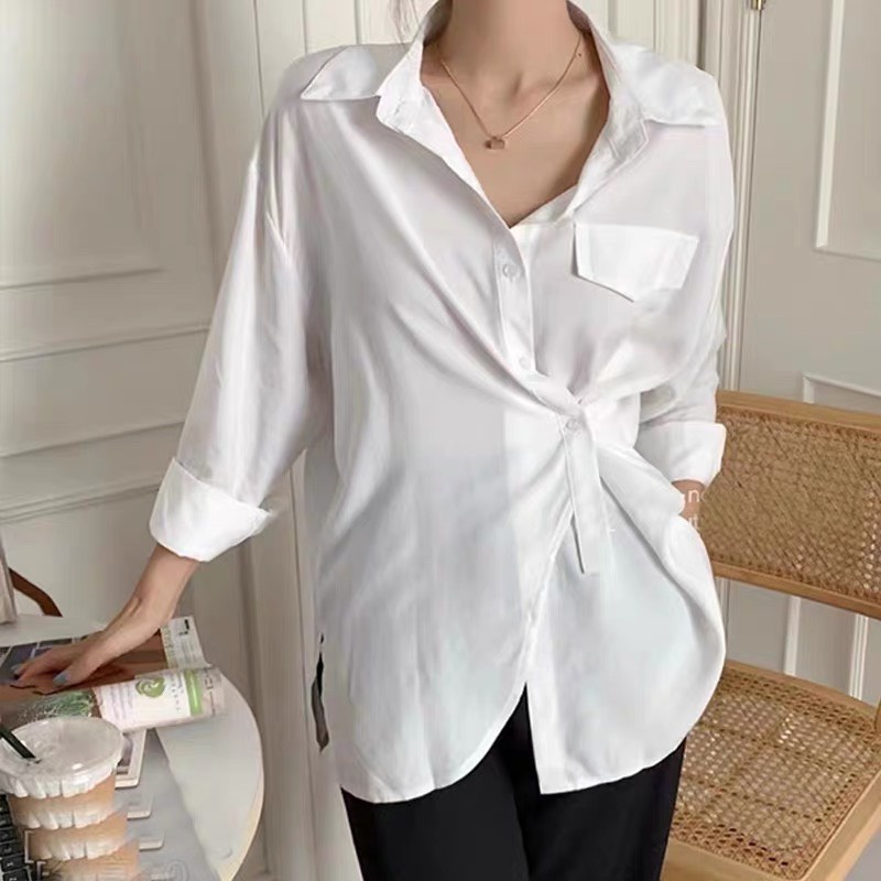 Áo sơ mi nữ kiểu công sở dài tay form rộng hàng Quảng Châu ANDOSA SM26