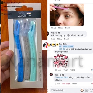 Set 3 Dao cạo lông mày Ebelin của Đức