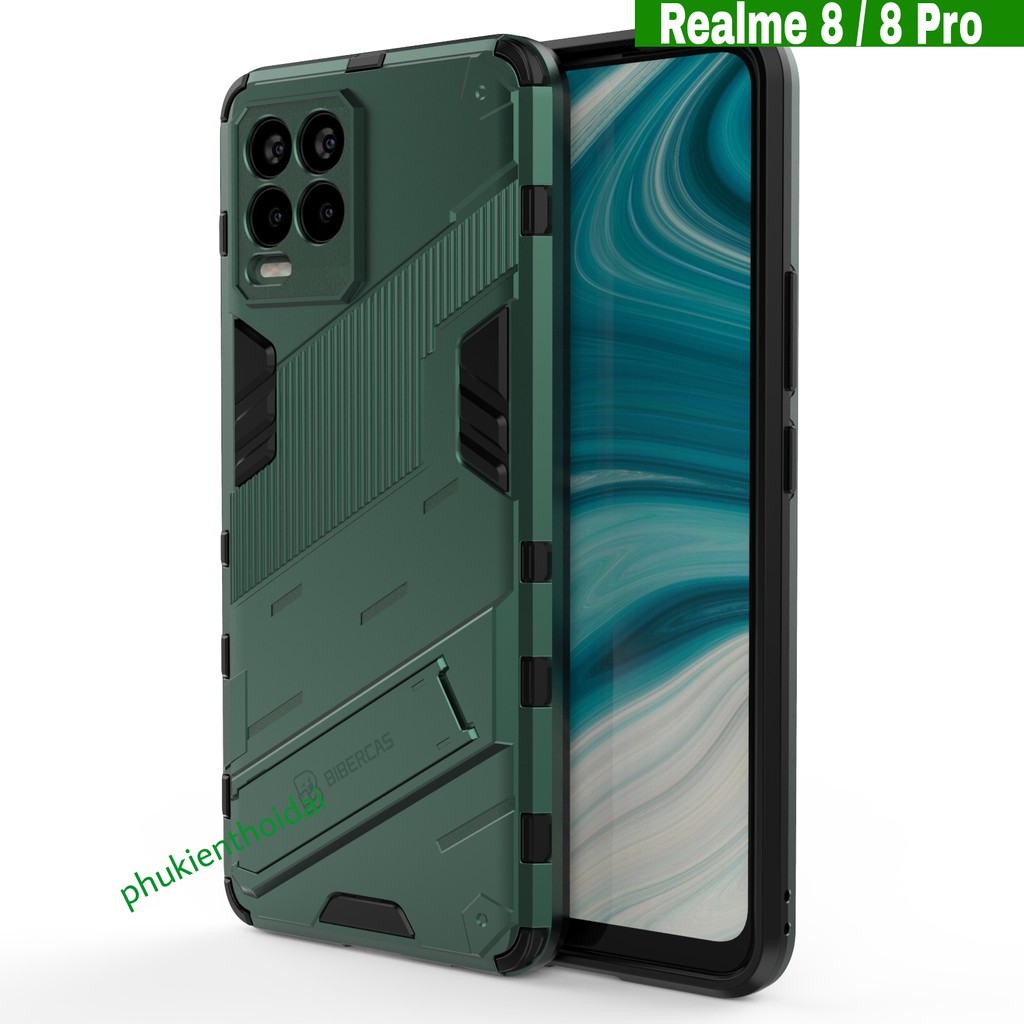 Ốp lưng Realme 8 4G / Realme 8 Pro / Realme 10 Iron Man Ver 2 chống sốc giá đỡ xem phim cao cấp