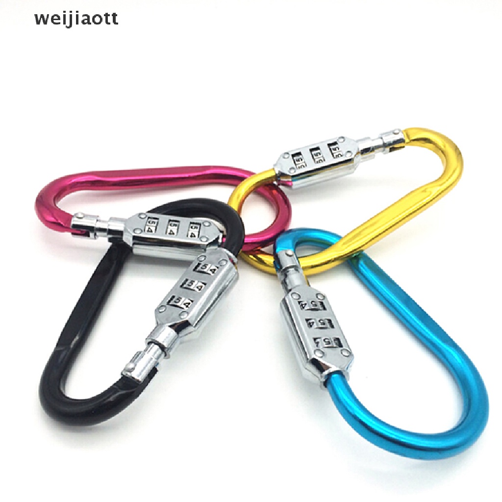 weijiaott Anti Theft Bicycle Motorcycle Helmet Lock Coded Lock Carabiner Password Lock WT
