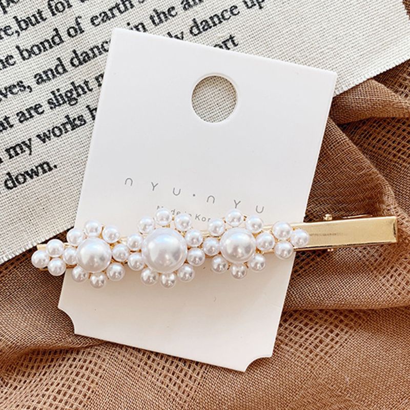 Kẹp Tóc Hoa Đính Ngọc Trai Nhân Tạo Thời Trang Vintage Hàn Quốc