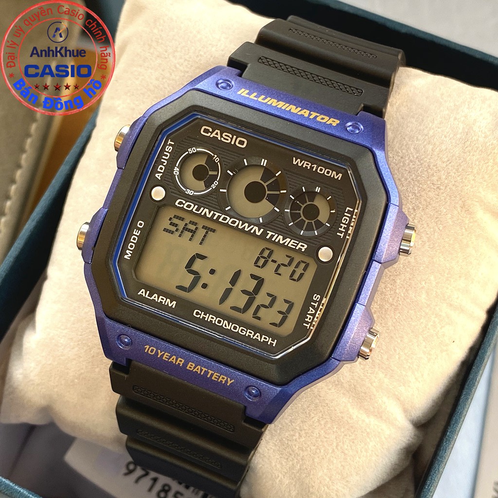 Đồng hồ nam Casio AE-1300 AE-1300WH-1A2F AE-1300WH-1A AE-1300WH-2A AE-1300WH-4A chín | BigBuy360 - bigbuy360.vn
