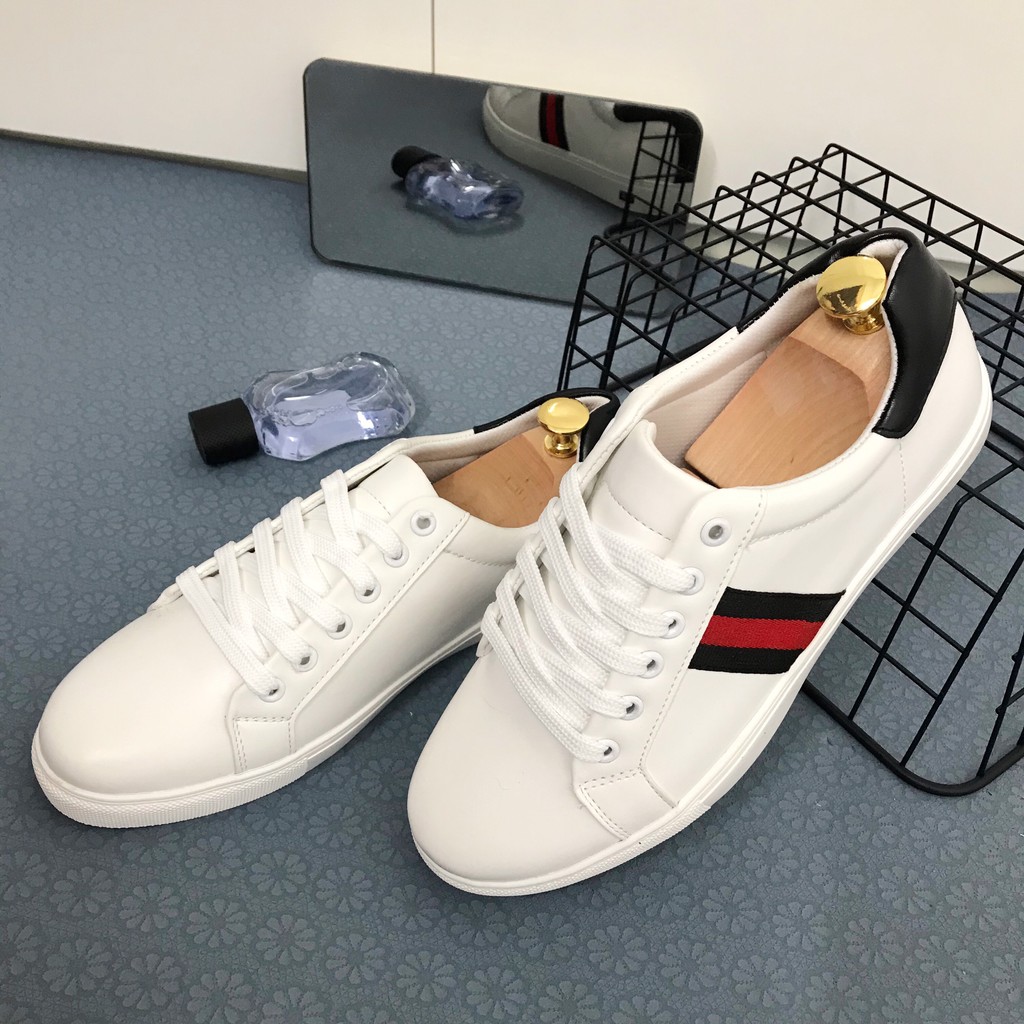 Giày thể thao nam sọc xám - sọc đỏ cá tính