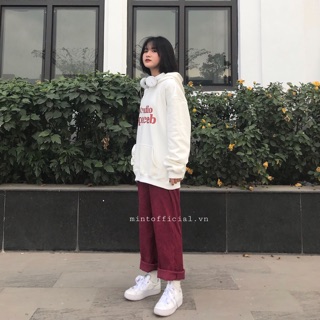 Set quần áo đỏ mận