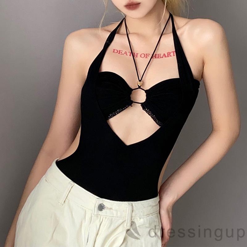 Áo liền quần Không Tay Cổ Chữ V Gợi Cảm Dành Cho Nữ | BigBuy360 - bigbuy360.vn