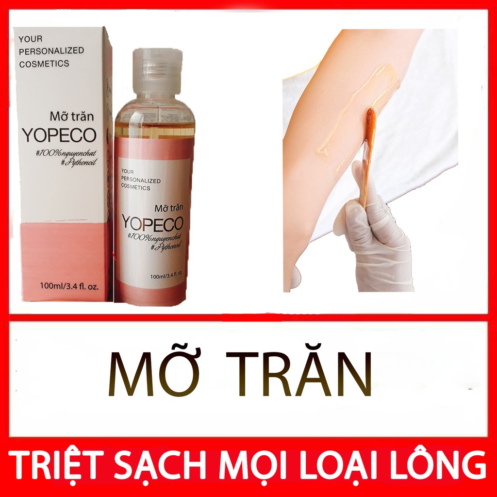 Mỡ Trăn Yopeco triệt lông giảm bỏng làm mờ sẹo dưỡng trắng da hiệu quả 100ml 100% nguyên chất | BigBuy360 - bigbuy360.vn