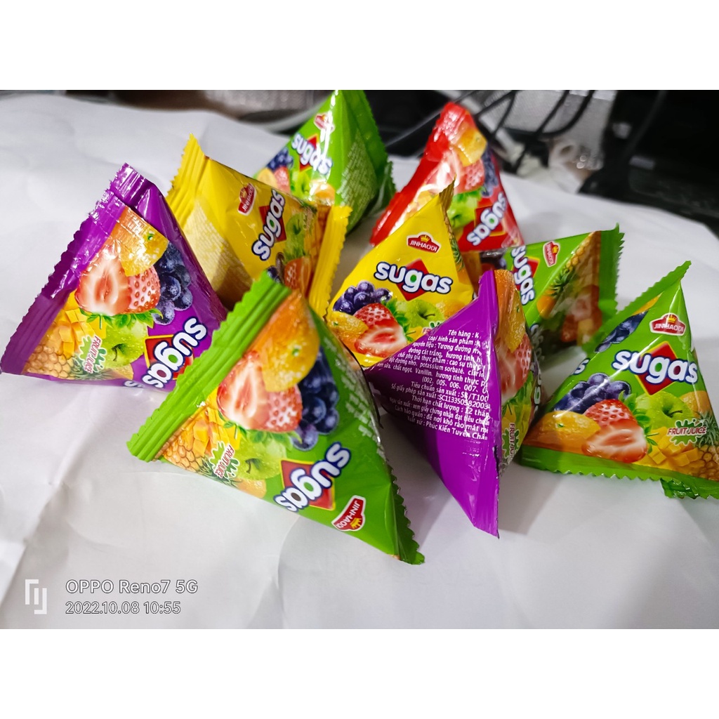 [ Dẻo ngon ] Combo 300g Kẹo dẻo hoa quả ( kẹo chip chip ) hình tam giác siêu ngon
