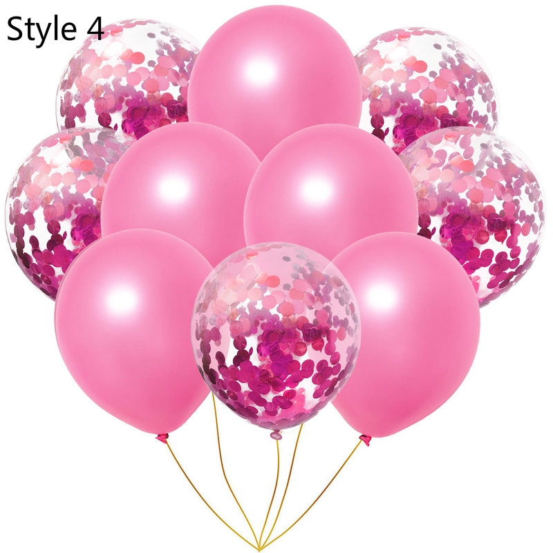 Set 10 bong bóng latex 12 inch màu vàng hồng trang trí tiệc cưới/sinh nhật