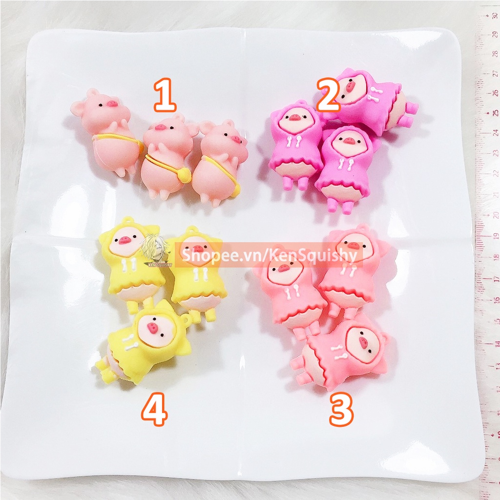Mô Hình Chú Heo Hồng 3D Trang Trí Ốp Điện Thoại / Mô Hình / Gắn Dép Crocs
