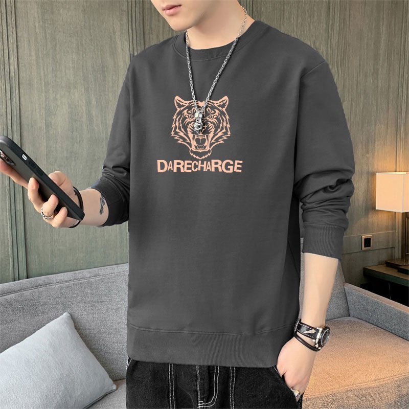 Áo Nỉ Nam Dài Tay Cổ Tròn Thời Trang Hàn