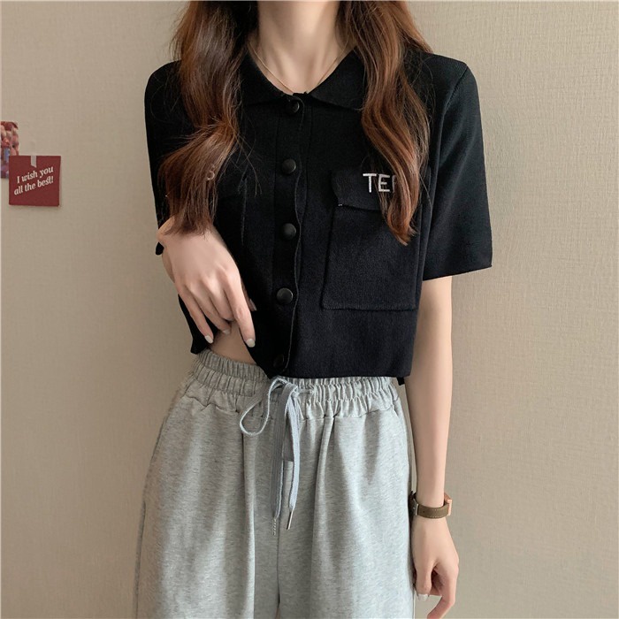 Áo Thun Tay Ngắn Cổ Búp Bê Thời Trang Mùa Hè 2022 Phong Cách Mới Cho Nữ