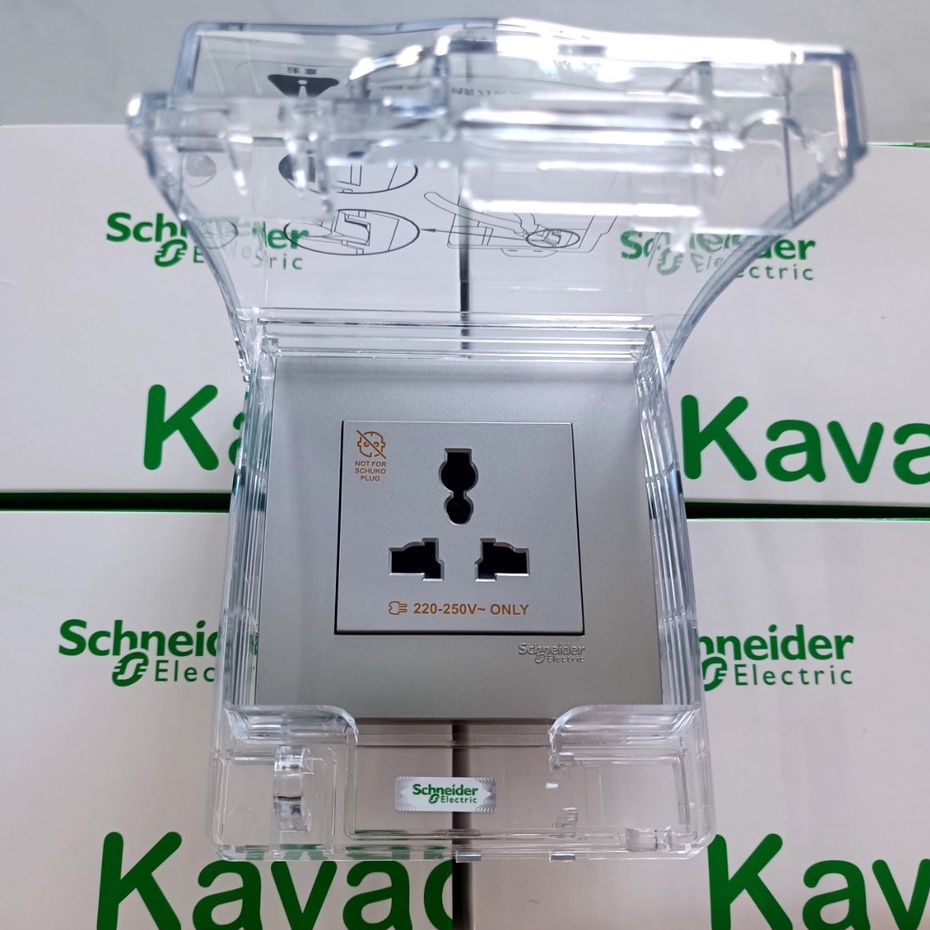 Mặt che mưa  phòng thấm nước, mặt đơn cho ổ cắm, công tắc loại 1 gang, IP55 E223R_TR - Schneider