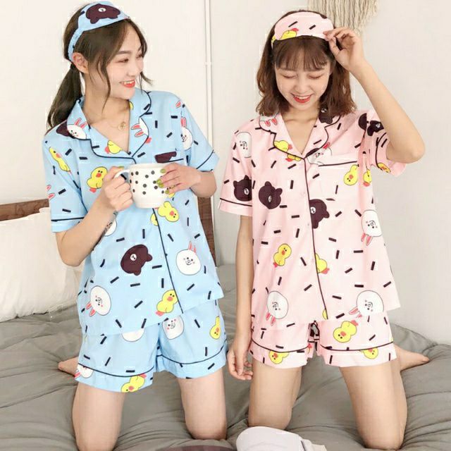 Bộ Pijama cộc kate loại 1 | BigBuy360 - bigbuy360.vn