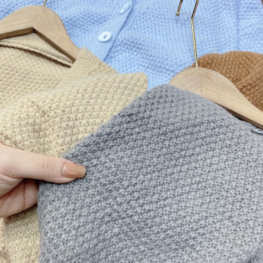 Áo khoác len gạo màu hot hit (kèm ảnh thật,video)