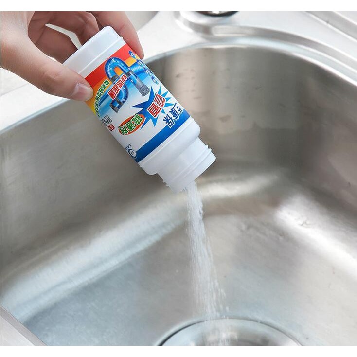 Bột Thông Ống Nước Siêu Mạnh Đa Năng LKB 110ML Tặng Kèm Móc Treo Dán Tường