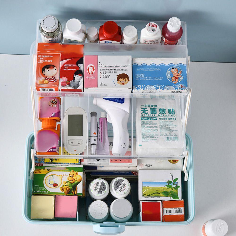 Hộp Đựng Thuốc Cỡ Lớn Nhiều Tầng Có Thể Gấp Gọn Tiện Dụng