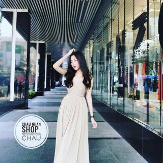 Maxi hở lưng cột dây