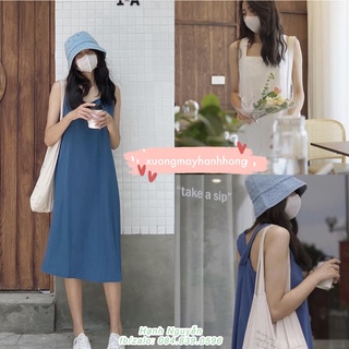 Váy 2 dây bản to dáng suông Ulzzang