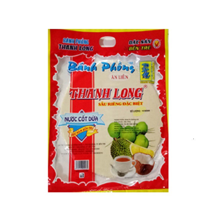 Bánh phồng sữa cốt dừa Thanh Long-Bến Tre (bịch 10 cái)