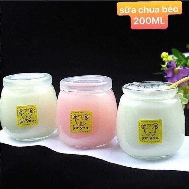 10 Hũ Làm Sữa Chua Thuỷ Tinh 200ML