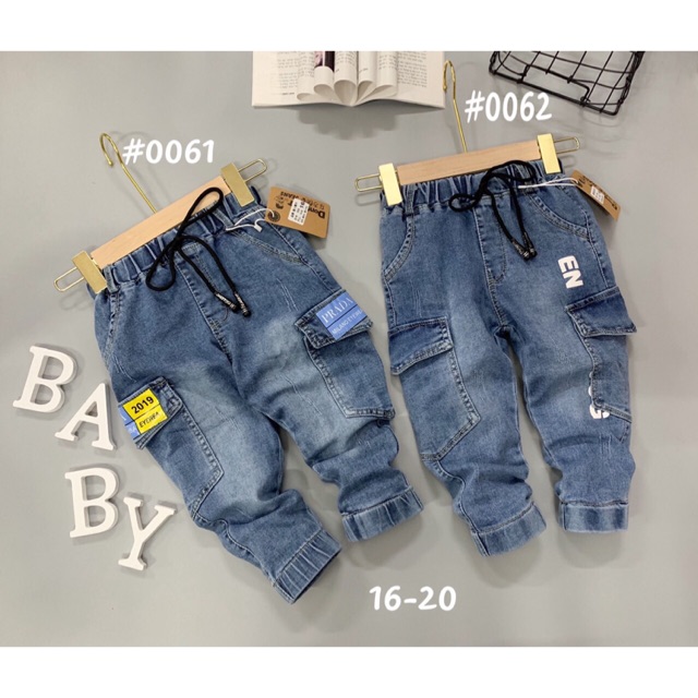 Quần bò dáng jogger quảng châu cho bé