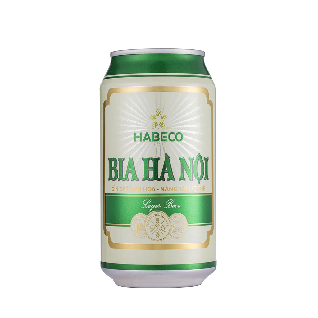 Thùng 24 lon bia Hà Nội nhãn xanh lon 330ml