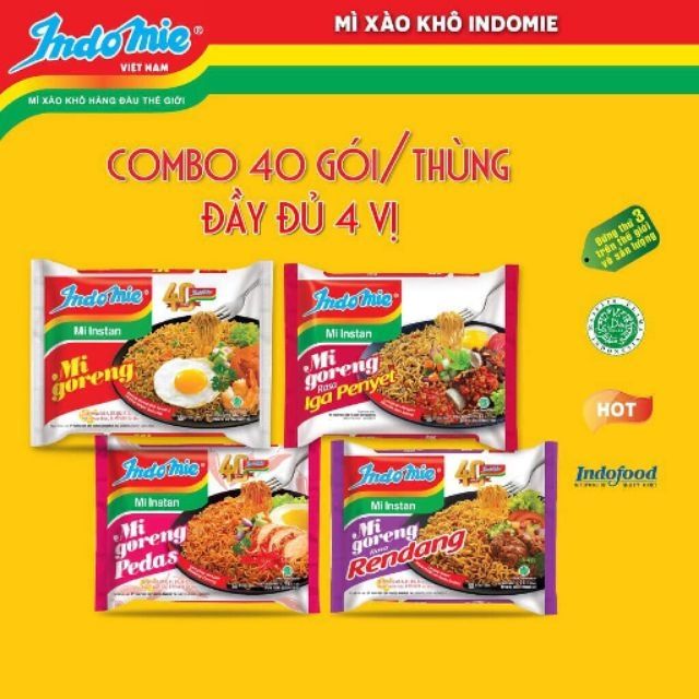 MÌ INDOMIE THÙNG 40 GÓI theo yêu cầu