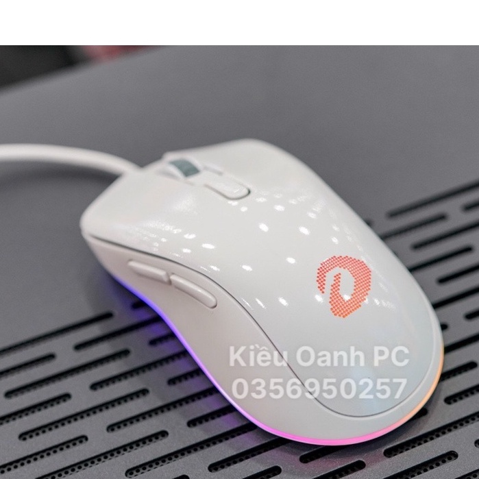 Chuột Gaming DAREU EM908 USB Black / Pink / White (LED RGB, BRAVO sensor) - Bảo hành Chính hãng 24 tháng