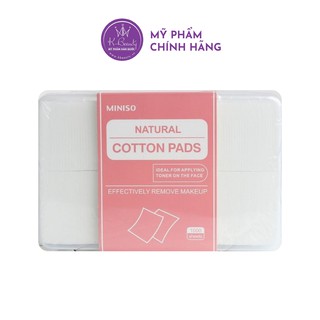 Bông Tẩy Trang Miniso 1000 Miếng Nhật Bản Mỏng Mịn, Dùng Đắp Toner Mask Kbeautyvn