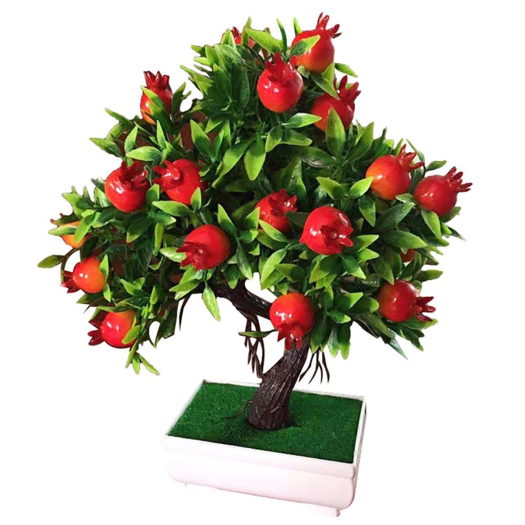 Chậu Cây Ăn Quả Giả Trang Trí Tiệc Cưới Sân Khấu Vườn Cây Bonsai 1 Chiếc Venicenight-198-123LifeVN