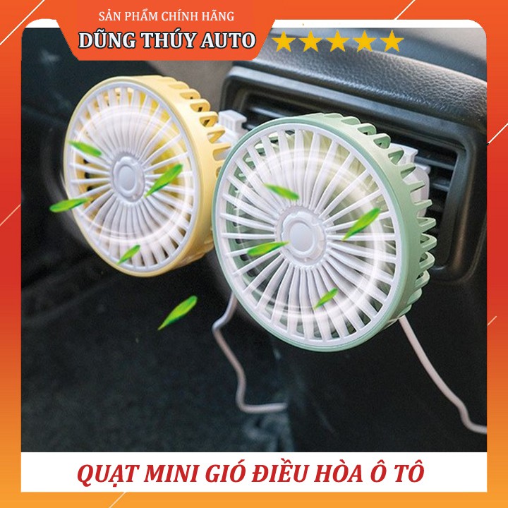 QUẠT MINI ĐỂ XE Ô TÔ GẮN CỬA GIÓ ĐIỀU HÒA, LÀM MÁT KHÔNG KHÍ