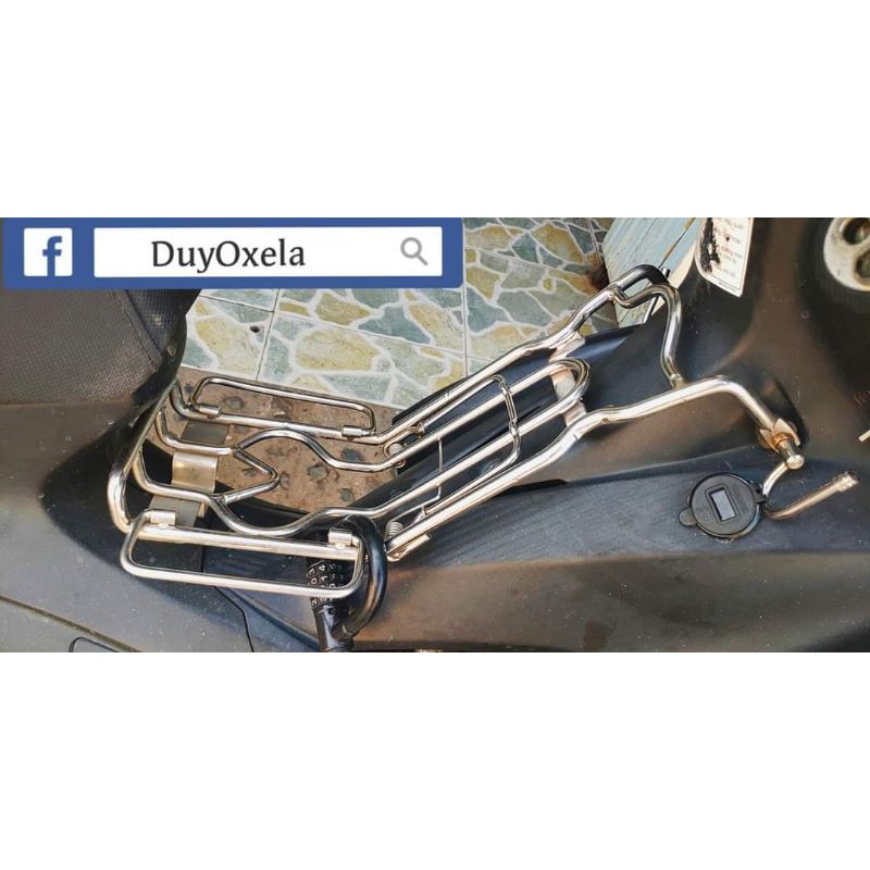 Baga Giữa Suzuki Axelo Xbike -Inox 10ly -Loại đặt biệt - có sẵn 2 móc + ốc inox 304