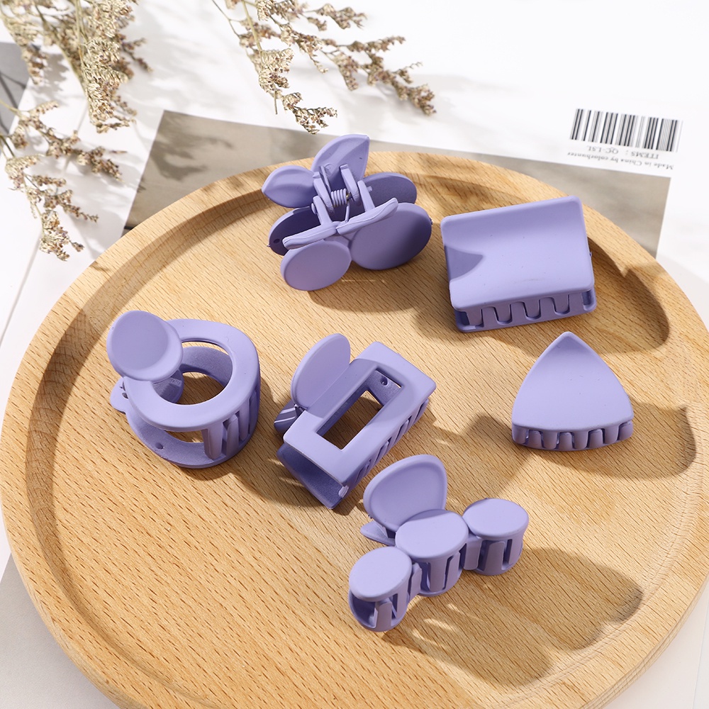 Kẹp tóc móng vuốt CHLINS màu tím thiết kế đơn giản thời trang cho nữ
