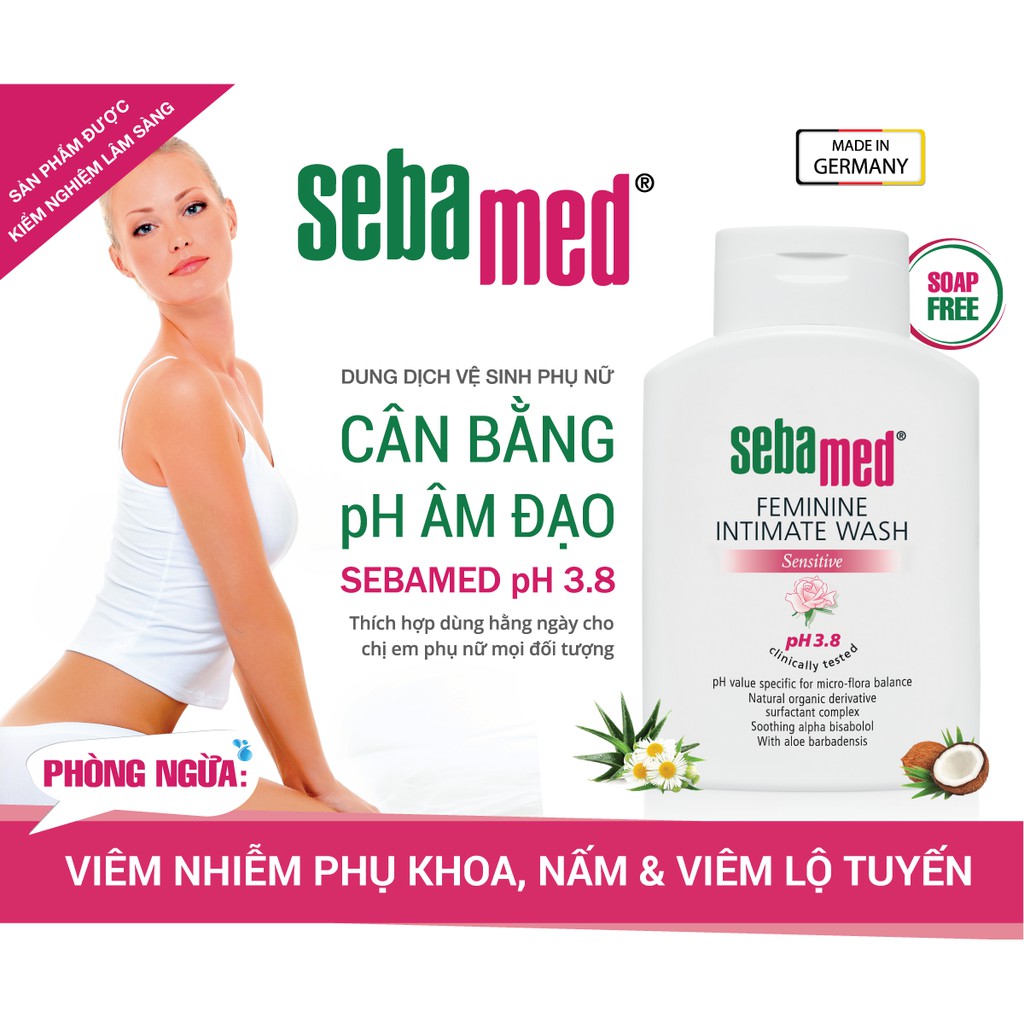 Dung Dịch Vệ Sinh Phụ Nữ Sebamed pH3.8 200ml