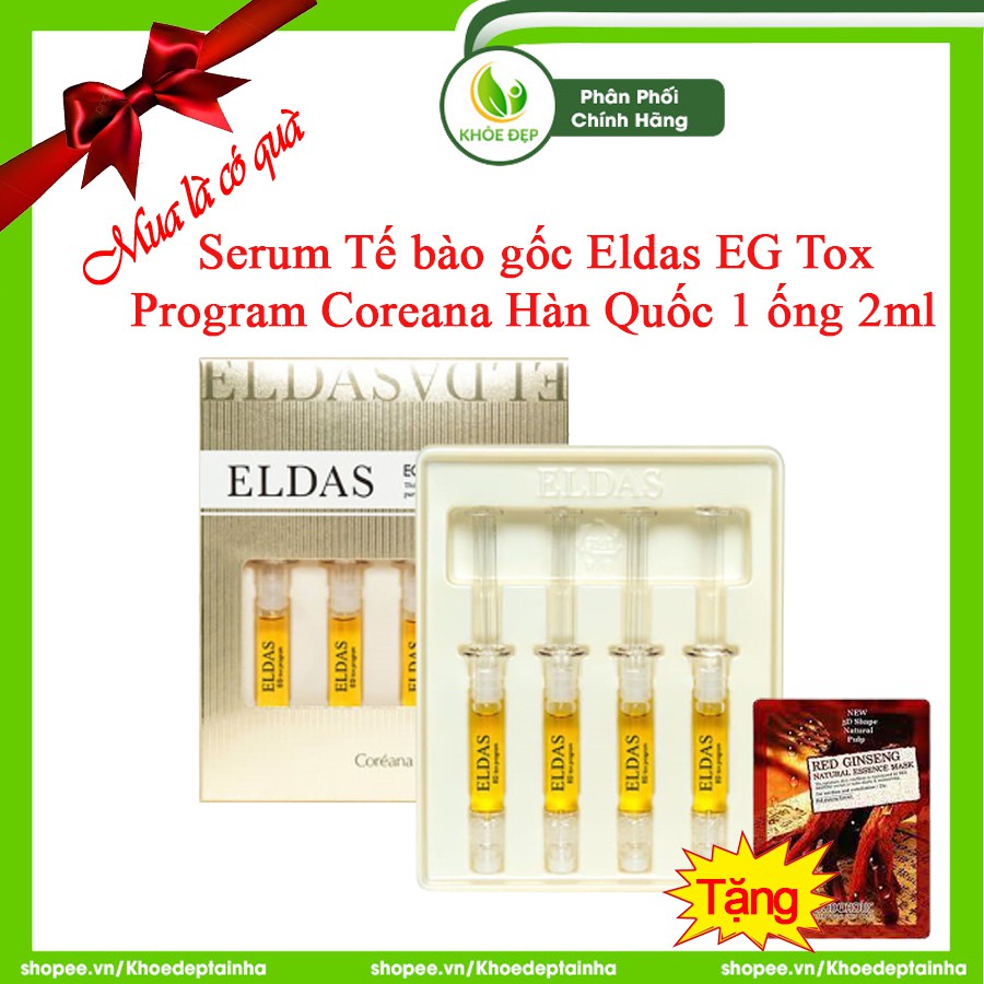 [ CHÍNH HÃNG ] Serum Tế bào gốc ELDAS EG TOX PROGRAM COREANA Hàn Quốc 1 ống 2ml