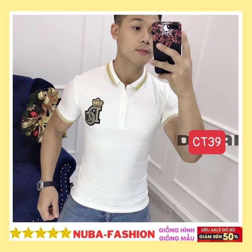 Áo thun nam nữ cổ bẻ cao cấp, ao phông chất vải polo, thấm hút mồ hôi 39 TAKA
