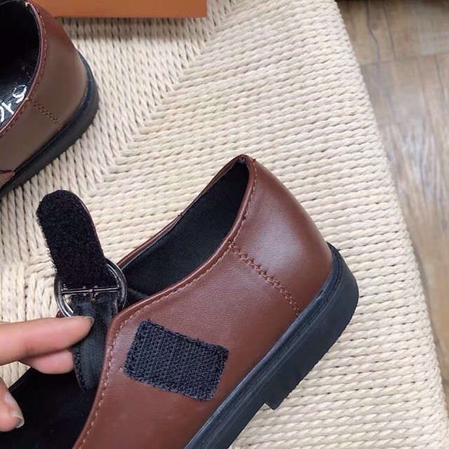 (Sẵn Đen 37 39- Nâu39 37 35) ⚡️Giày búp bê lolita  nữ da PU phong cách Lolita Ulzzang-FORM TO (G6) | BigBuy360 - bigbuy360.vn