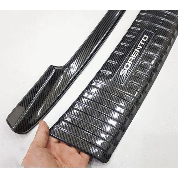 Nẹp bậc cốp, nẹp chống trầy cốp xe Kia Sorento 2021 2022 2023 Mẫu Carbon cao cấp+ tặng kèm keo tăng dính