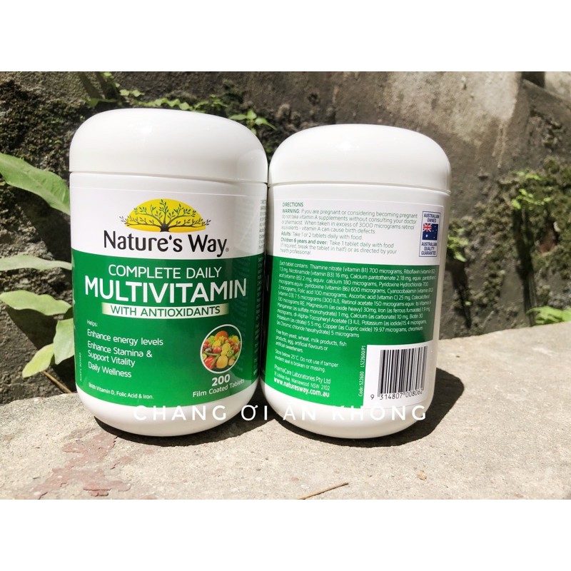 Vitamin tổng hợp multivitamin nature’s way 200 viên