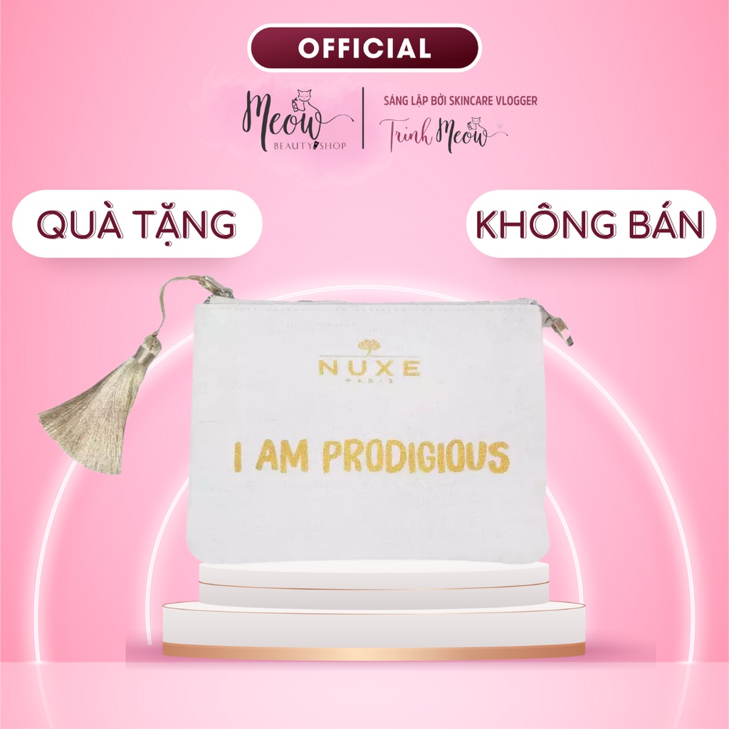 [HB Gift- Quà tặng không bán] Túi vải đựng mỹ phẩm Beauty Pouch Nuxe