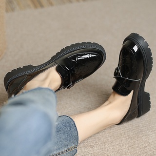 Giày lười da mềm đế bằng 3.5cm thời trang cho nữ