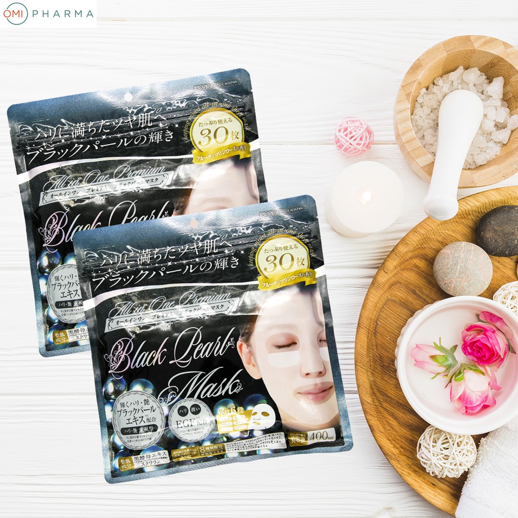 Mặt Nạ Dưỡng Ẩm Và Làm Sáng Da Tinh Chất Ngọc Trai Đen S Select Nhật Bản (Gói 30 miếng)