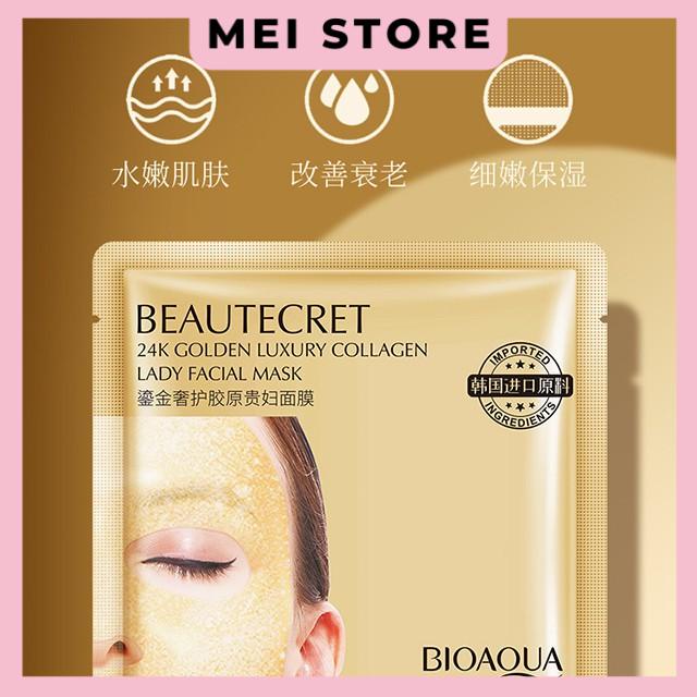 Mặt Nạ Thạch Collagen Vàng 24k BIOAQUA Chăm Sóc Da Mặt Giúp Da Căng Mịn Tăng Đàn Hồi