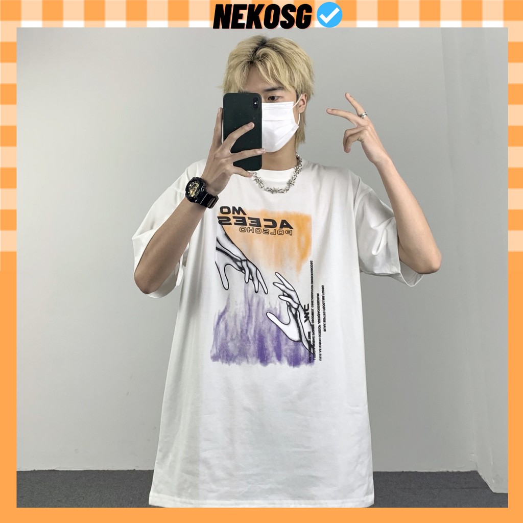 Áo thun tay lỡ form rộng unisex Neko.sg ATL222
