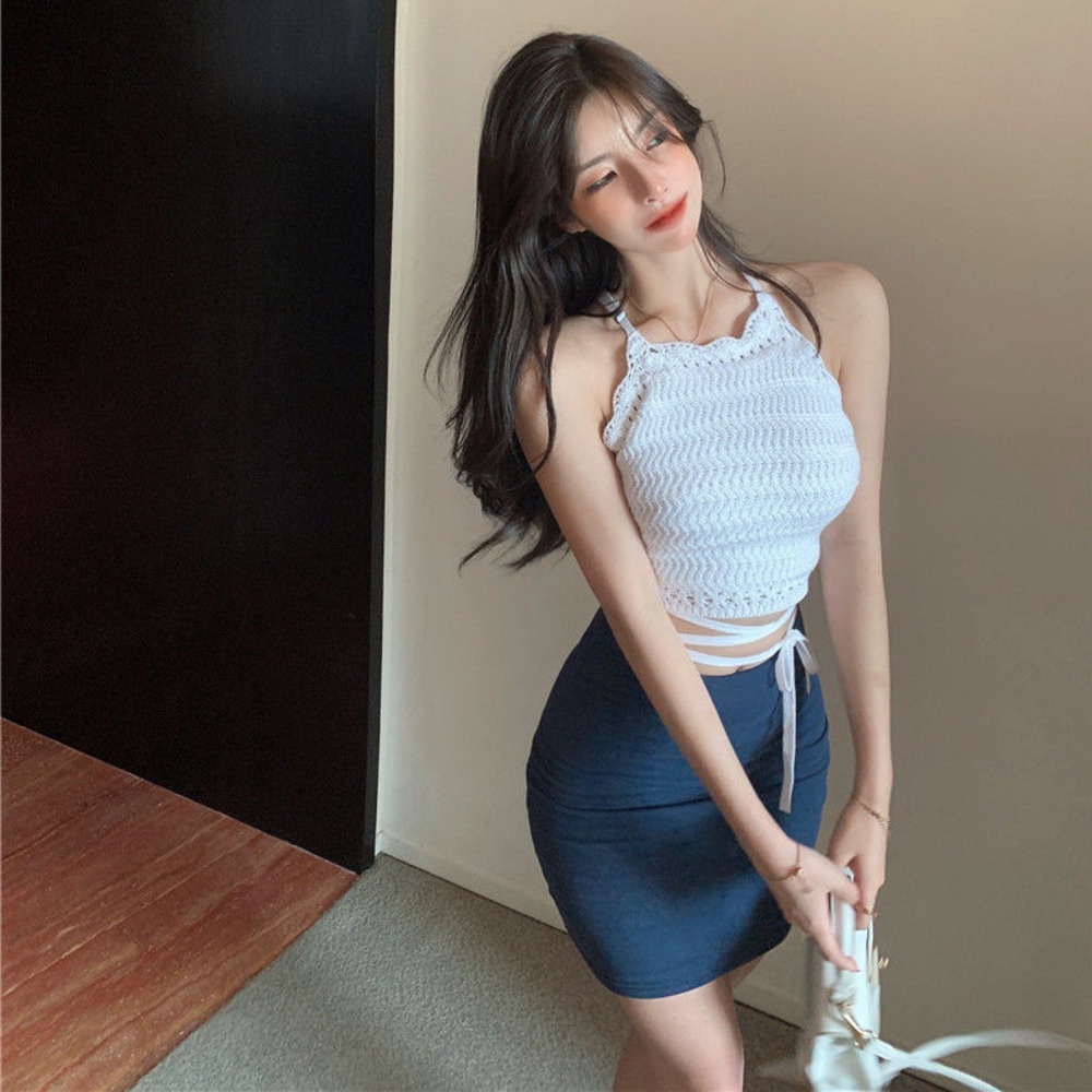 Áo dệt kim Pure Cube thiết kế quyến rũ thời trang mùa xuân dành cho nữ