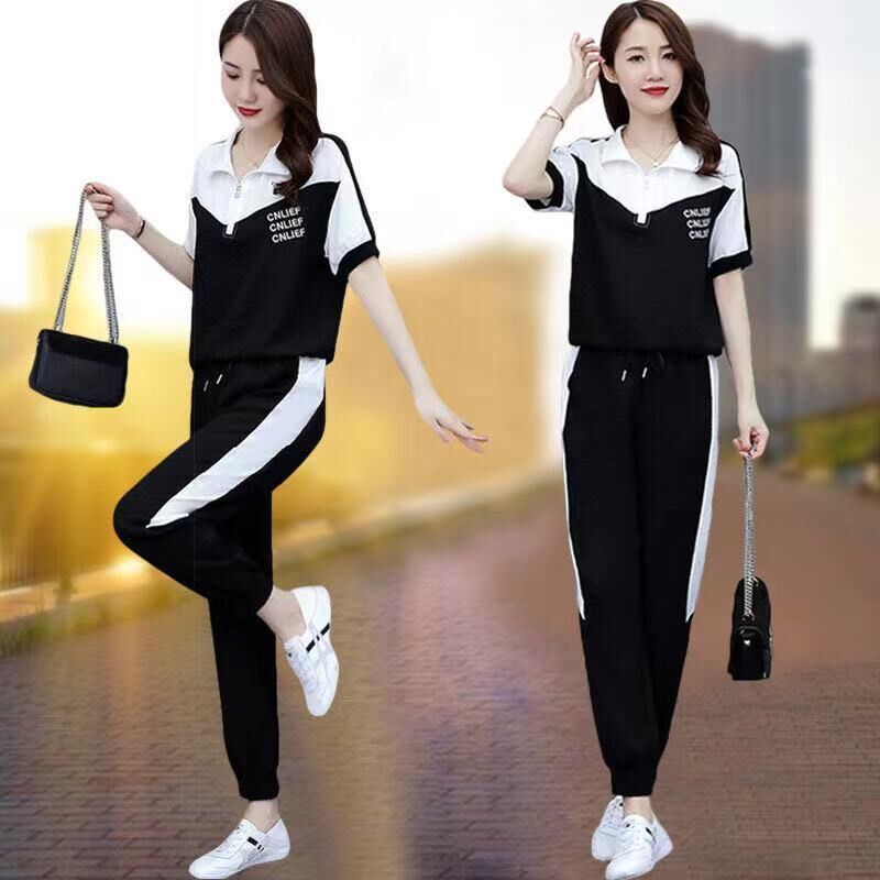 ✨Hàng Mới Đã Sẵn Sàng✨Bộ Đồ Thể Thao Hai Món Dáng Rộng Phong Cách Hàn Quốc Thời Trang Mùa Hè