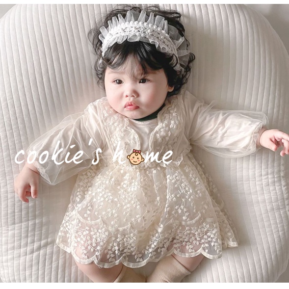 Body đầm ren nude vintage cho bé gái sơ sinh đầy tháng thôi nôi chụp ảnh studio