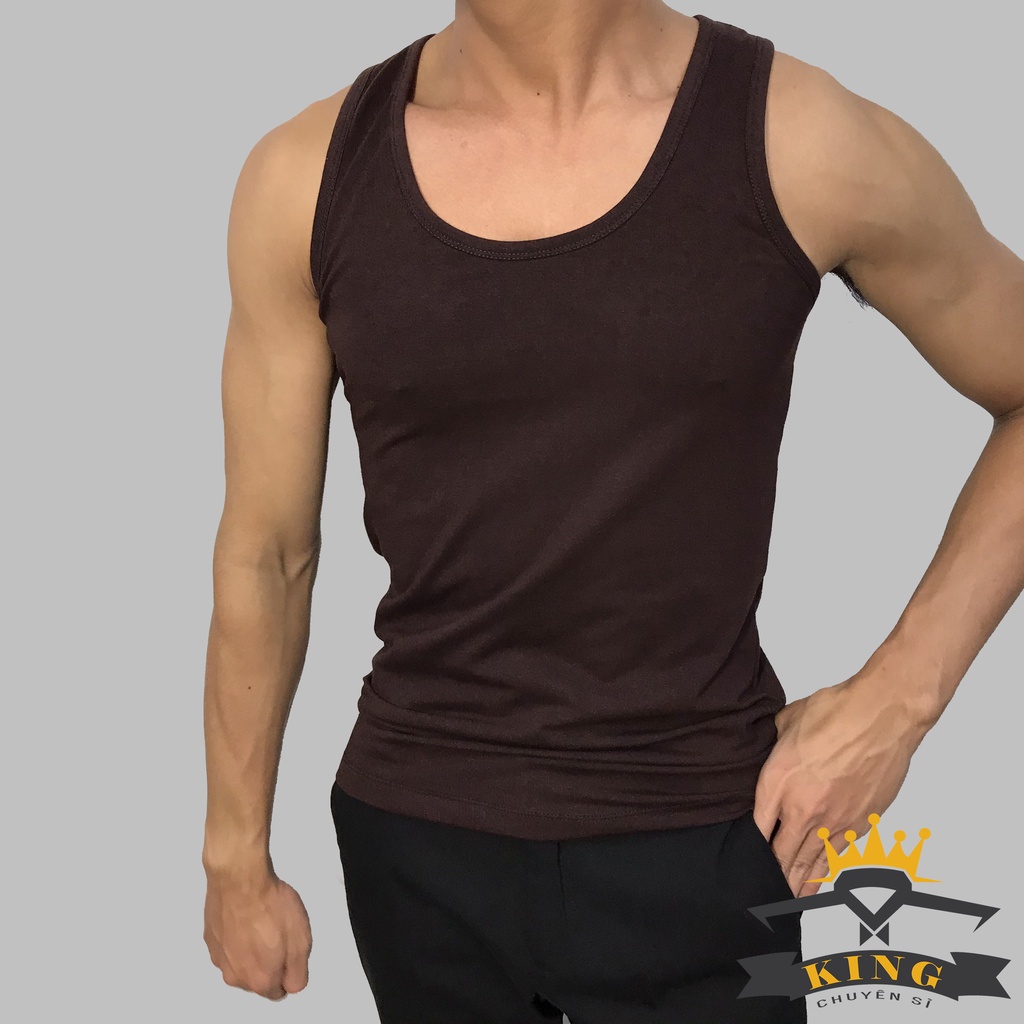 Áo ba lỗ sát nách nam KING dáng body tập gym (U05)