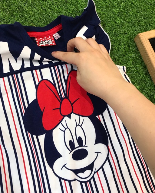 Áo váy Mickey kẻ