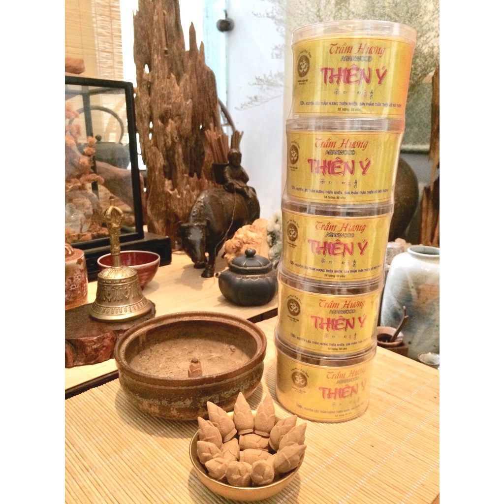 Trầm hương nụ thiên ý vàng - trầm viên xông nhà